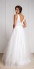 V Neck Vines Pattern Tulle Prom Gown back in White